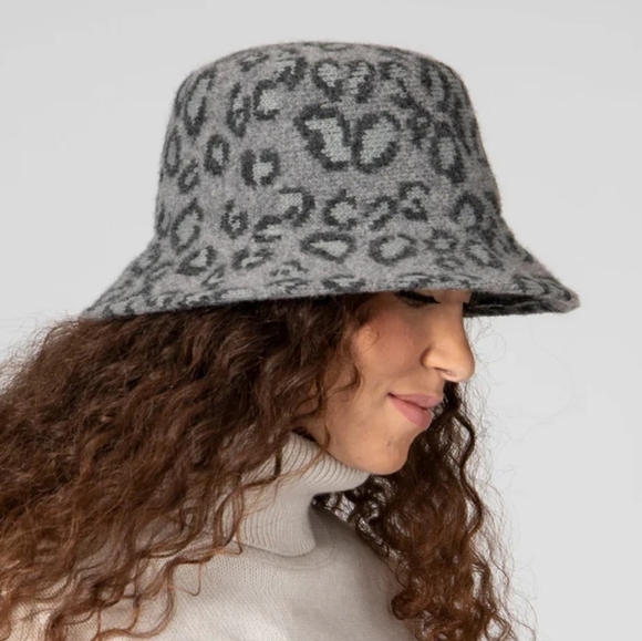 NWT Anthro x San Diego Hat Co. Pippin Bucket Leopard Hat Adjustable - Picture 3 of 7